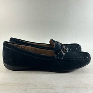 Driver Club USA Colorado Springs Womens Moccasins Suede Shoes Black Size 6
